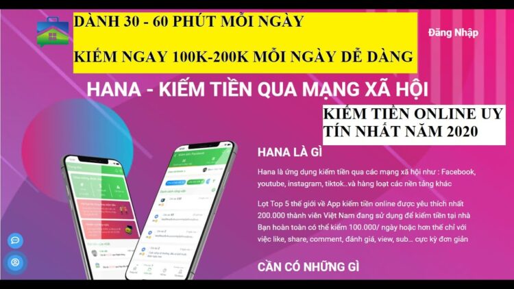 Hướng dẩn kiếm tiền từ Facebook của bạn với Hana