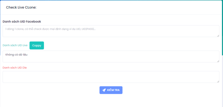 Hướng dẩn check live clone nhanh tốc độ siêu thanh